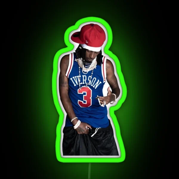 Playboi Carti Iverson Jersey RGB Neon Sign