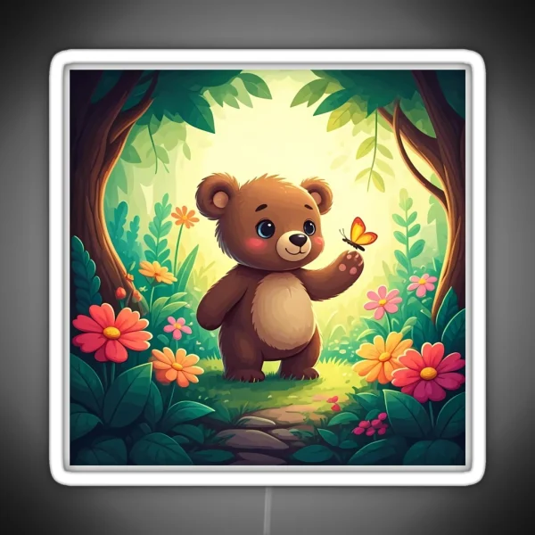 Playful Bear RGB Neon Sign