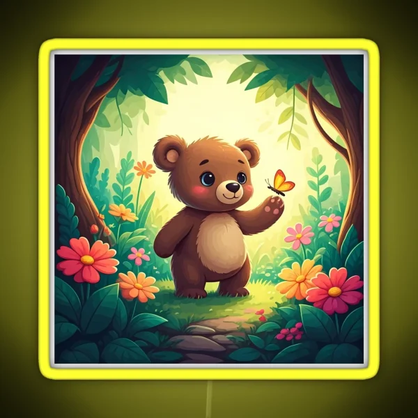 Playful Bear RGB Neon Sign