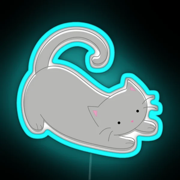 Playful Cat RGB Neon Sign