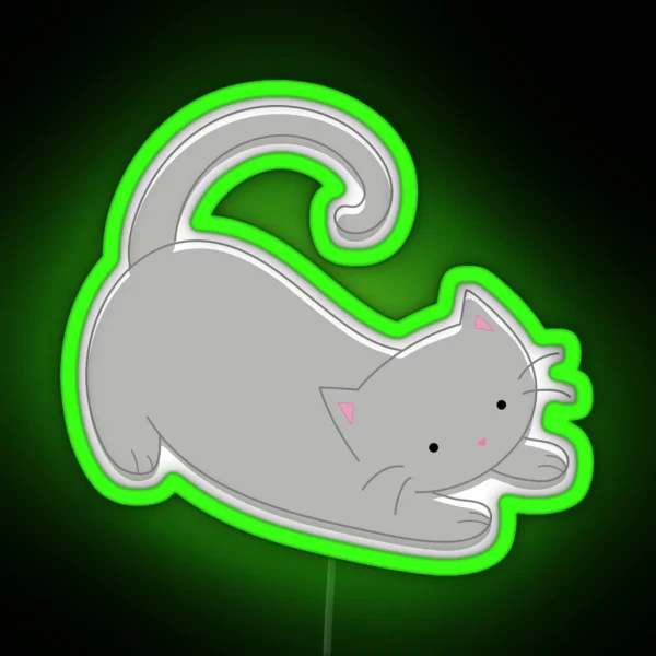 Playful Cat RGB Neon Sign