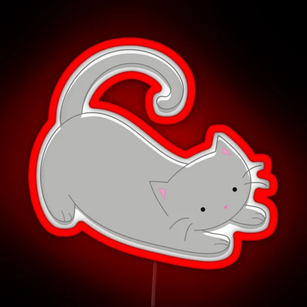Playful Cat RGB Neon Sign