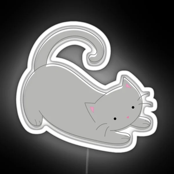 Playful Cat RGB Neon Sign