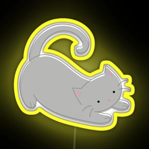Playful Cat RGB Neon Sign