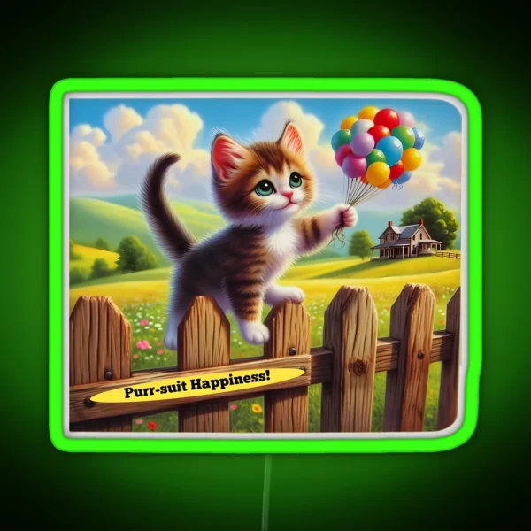 Playful Paws Balloon Bliss RGB Neon Sign