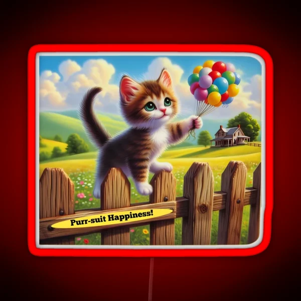 Playful Paws Balloon Bliss RGB Neon Sign