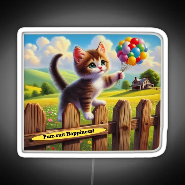 Playful Paws Balloon Bliss RGB Neon Sign