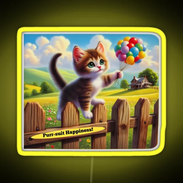 Playful Paws Balloon Bliss RGB Neon Sign