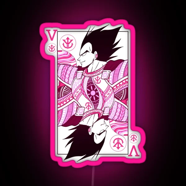 Playing Card Vegeta RGB Neon Sign