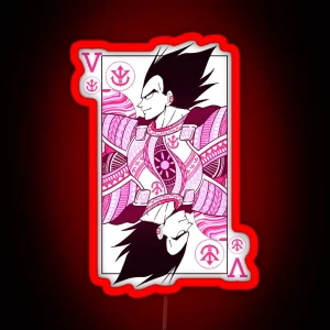 Playing Card Vegeta RGB Neon Sign