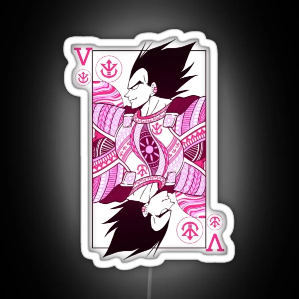 Playing Card Vegeta RGB Neon Sign