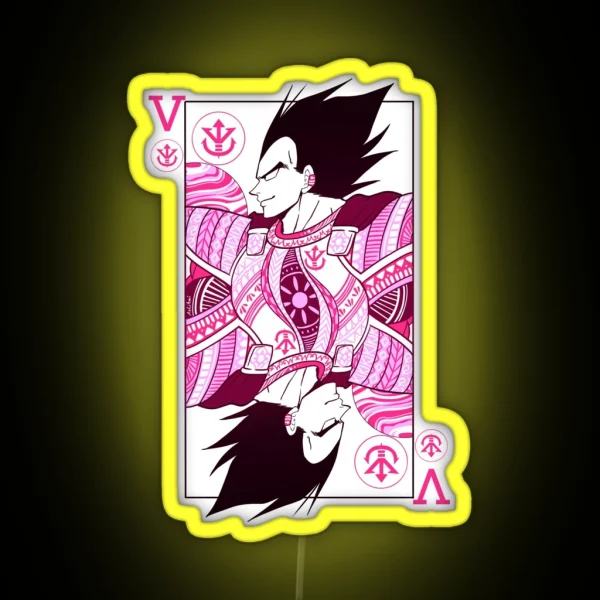 Playing Card Vegeta RGB Neon Sign