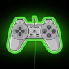Playstation 1 controller led vector rgb neon sign green