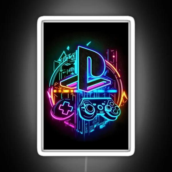 Playstation Logo Icon Neon Art RGB Neon Sign