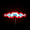 playstation rgb neon sign red gaming display