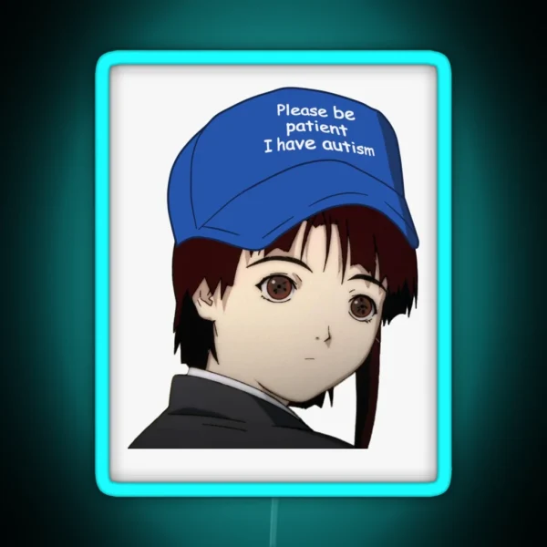 Please Be Patient Serial Experiments Lain Led RGB Neon Sign