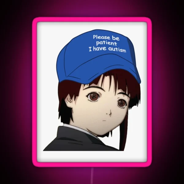 Please Be Patient Serial Experiments Lain Led RGB Neon Sign