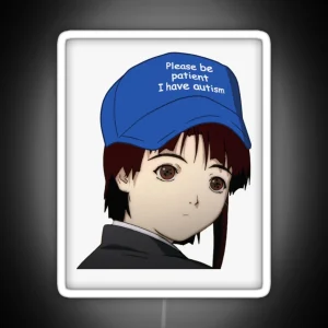 Please Be Patient Serial Experiments Lain Led Pins RGB Neon Sign