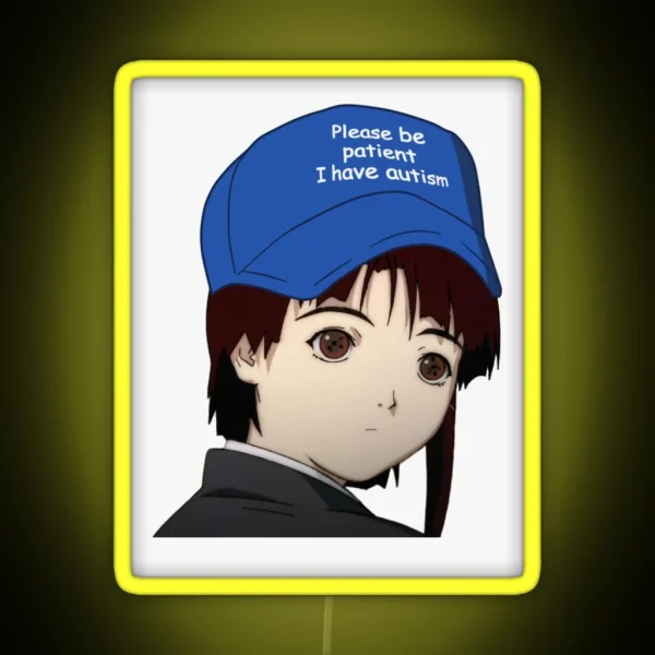 Please Be Patient Serial Experiments Lain Led RGB Neon Sign