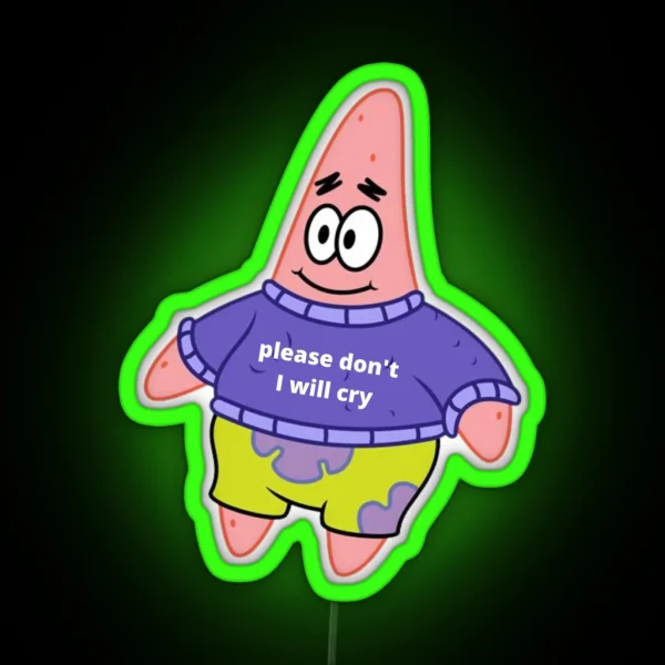 Please Don T I Will Cry RGB Neon Sign