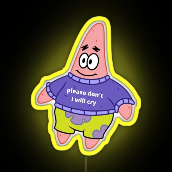 Please Don T I Will Cry RGB Neon Sign