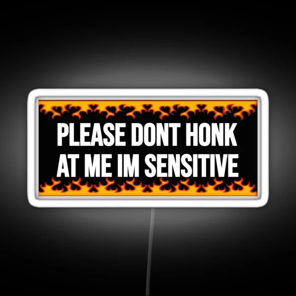 Please Dont Honk At Me Im Sensitive RGB Neon Sign