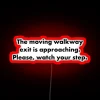 please watch your step rgb neon sign red