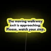 please watch your step rgb neon sign yellow