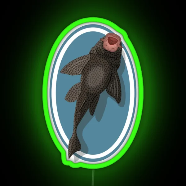 Pleco On Glass RGB Neon Sign