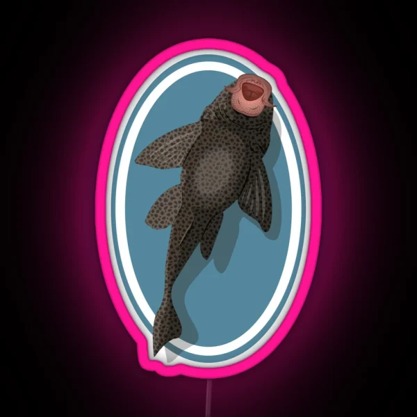 Pleco On Glass RGB Neon Sign