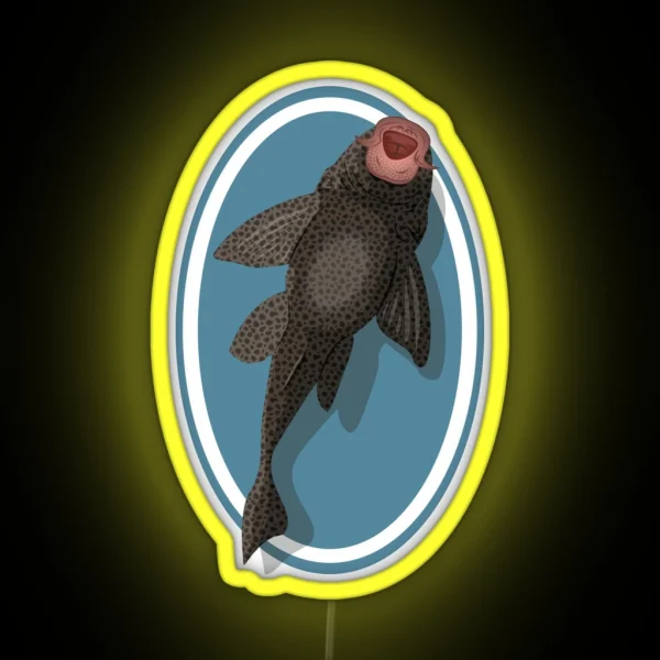 Pleco On Glass RGB Neon Sign