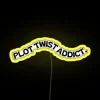 plot twist addict neon sign rgb yellow