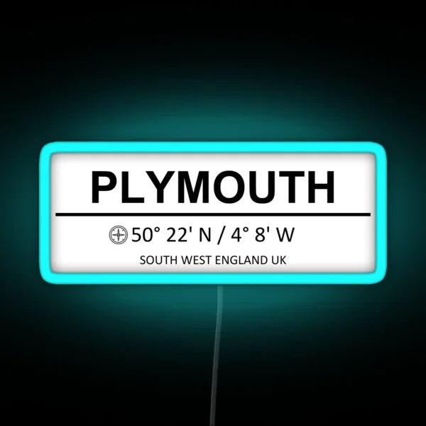 Plymouth RGB Neon Sign