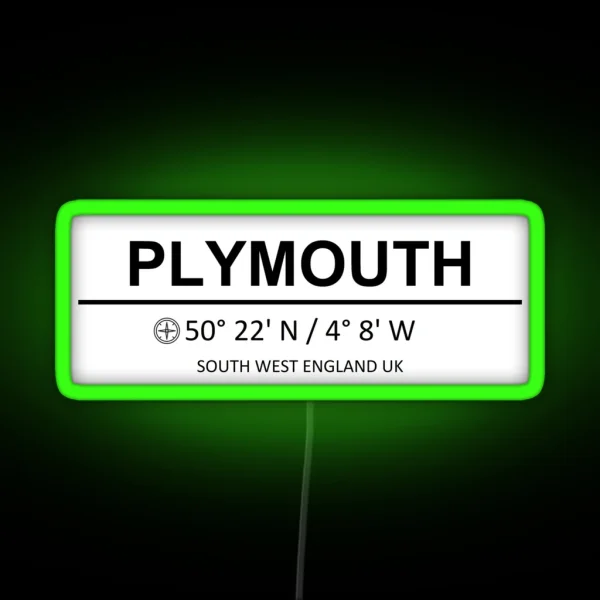 Plymouth RGB Neon Sign