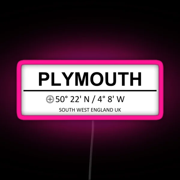 Plymouth RGB Neon Sign