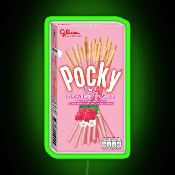 Pocky Strawberry Flavored RGB Neon Sign