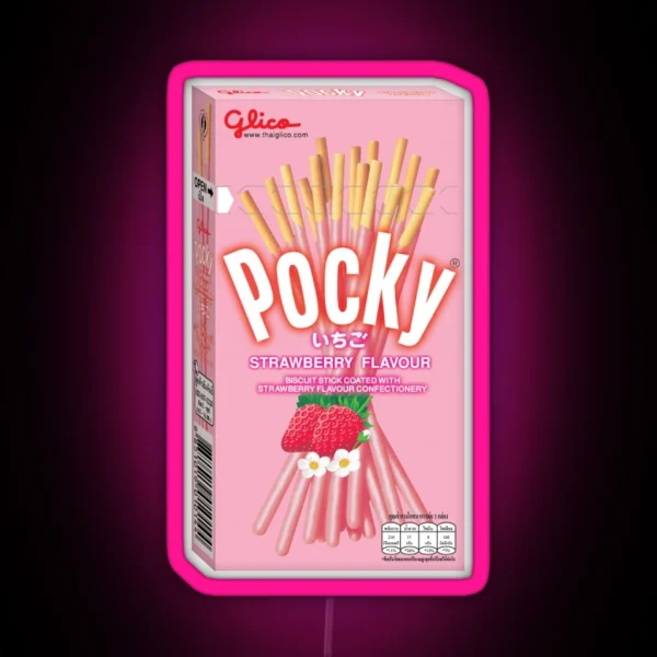 Pocky Strawberry Flavored RGB Neon Sign