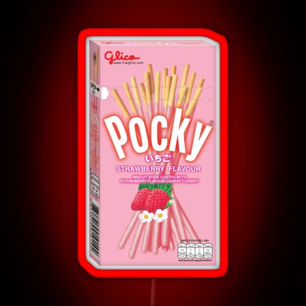 Pocky Strawberry Flavored RGB Neon Sign