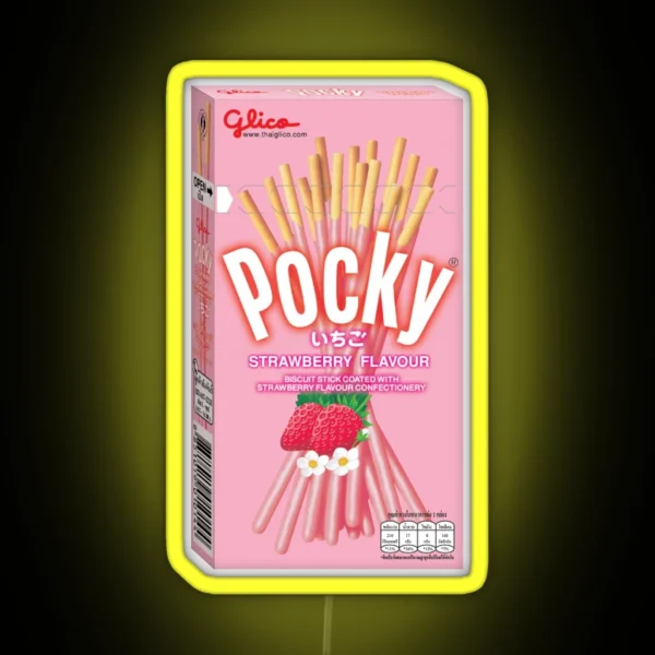 Pocky Strawberry Flavored RGB Neon Sign
