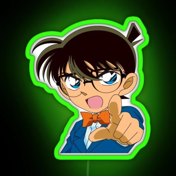 Pointing Conan Boy RGB Neon Sign