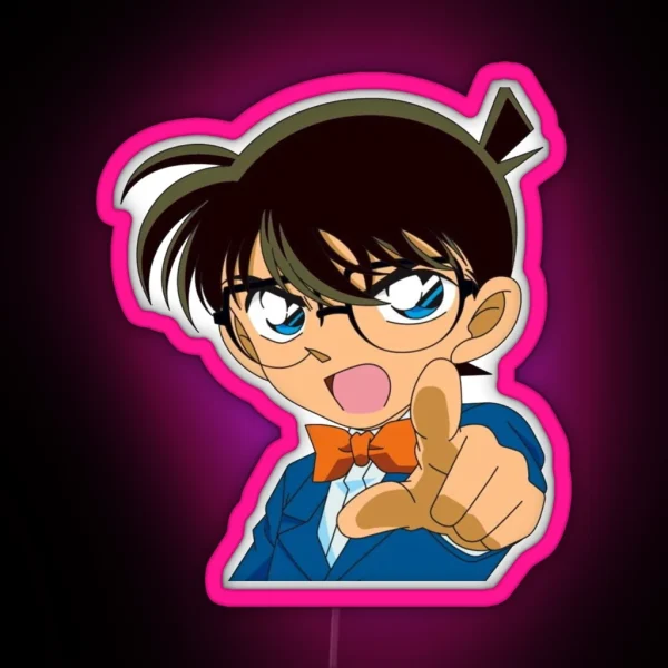 Pointing Conan Boy RGB Neon Sign