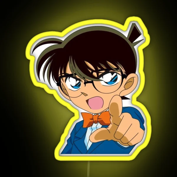 Pointing Conan Boy RGB Neon Sign