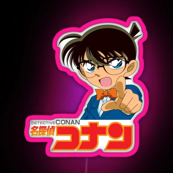 Pointing Conan Logo RGB Neon Sign