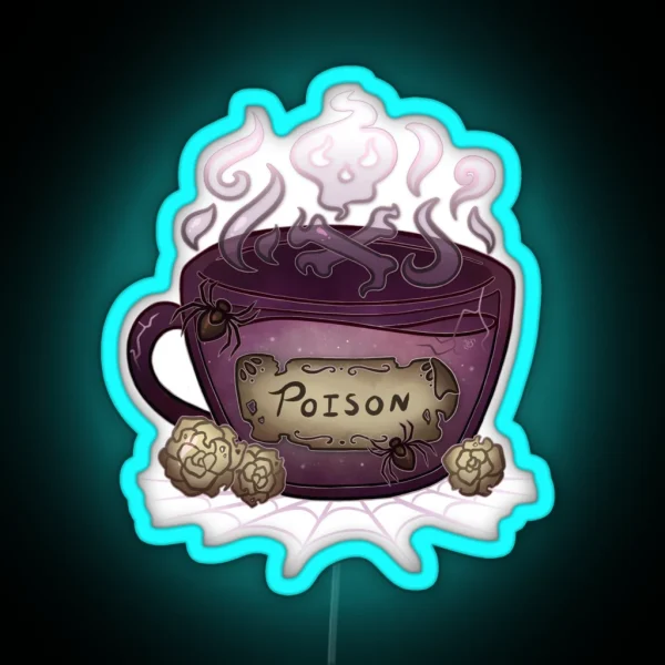 Poison Potion Teacup RGB Neon Sign