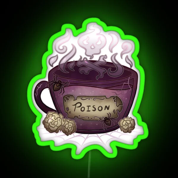 Poison Potion Teacup RGB Neon Sign