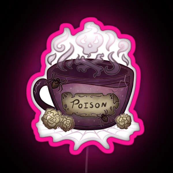 Poison Potion Teacup RGB Neon Sign