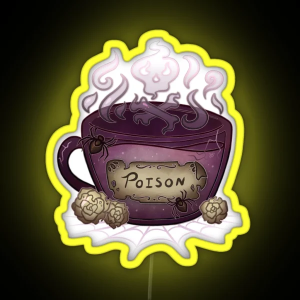 Poison Potion Teacup RGB Neon Sign