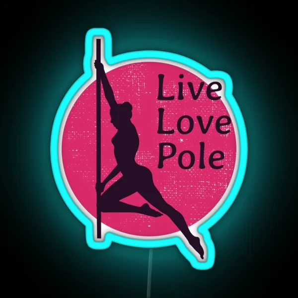 Pole Sport Dance Dancer Competition Acrobatics RGB Neon Sign