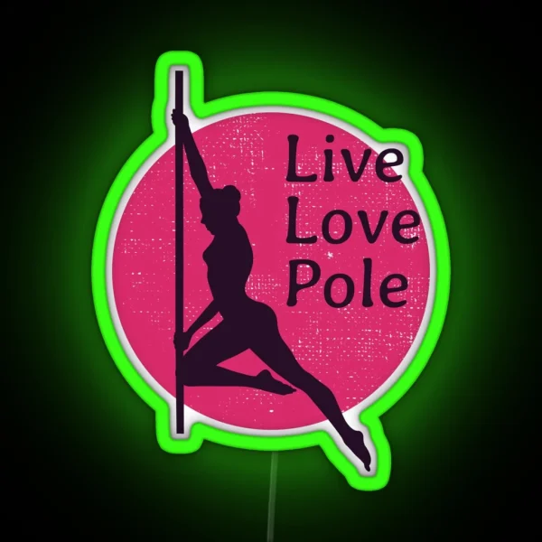 Pole Sport Dance Dancer Competition Acrobatics RGB Neon Sign
