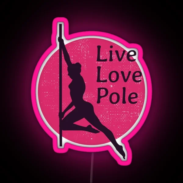 Pole Sport Dance Dancer Competition Acrobatics RGB Neon Sign